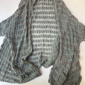 Free People Textured Gray Poncho